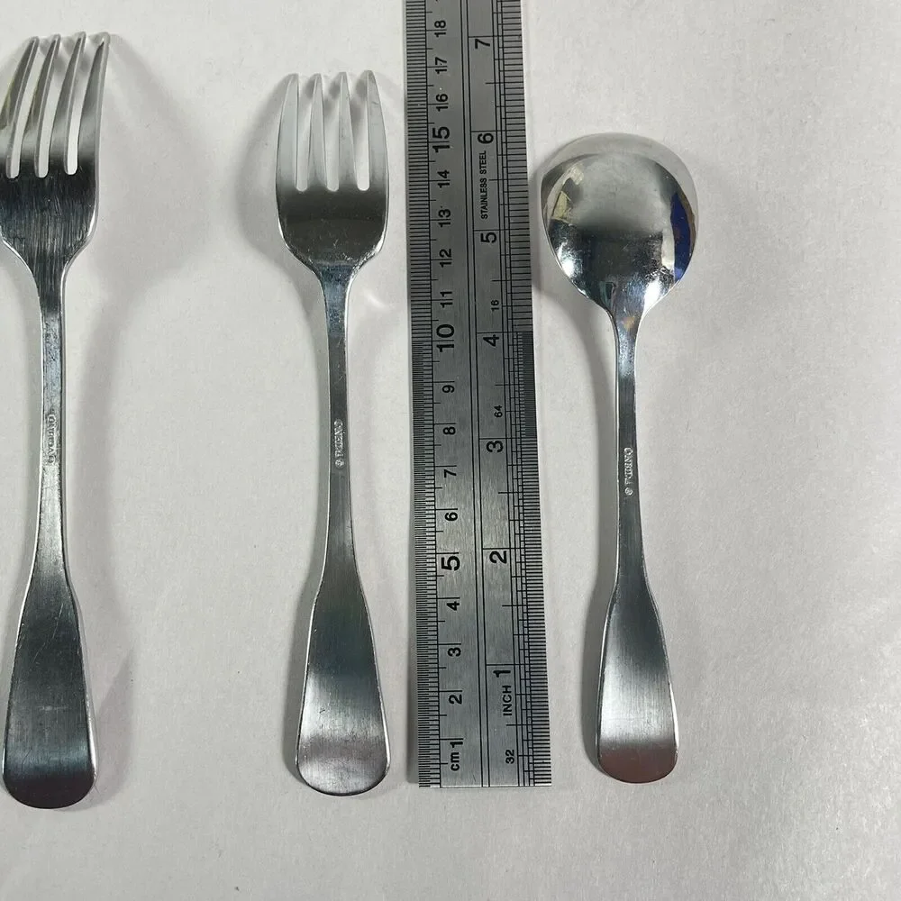 Set of 4 Oneida USA Yankee Clipper Dinner Forks Salad Fork Sugar Spoon Stainless